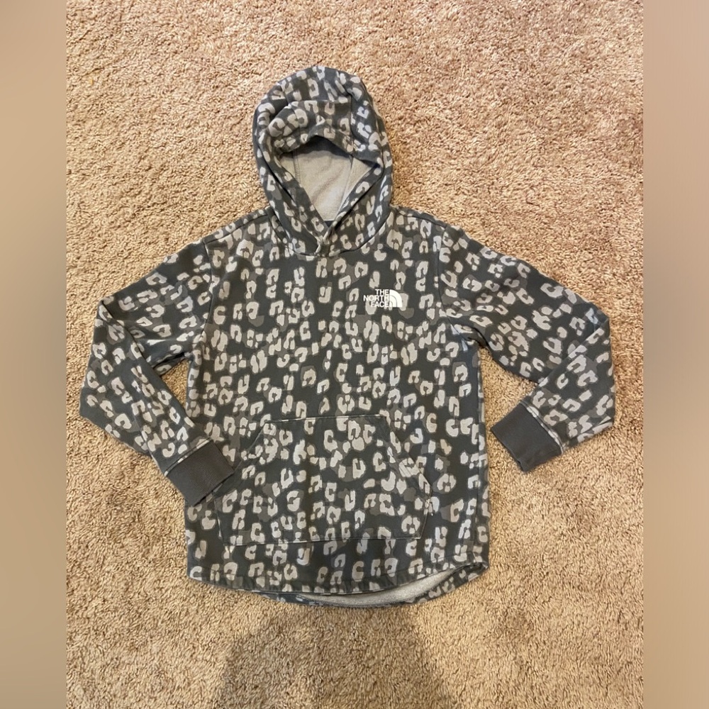 Girls North Face hooded sweatshirt